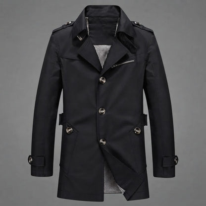 Trench Coat Men | Stylish All-Season Long Coat